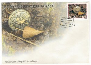 Poland 1995 FDC Stamps Scott 3233 Katyn Massacre Russians Second World War II