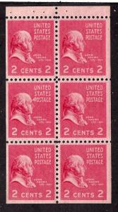 806b Mint,OG,VLH... Booklet Pane of 6