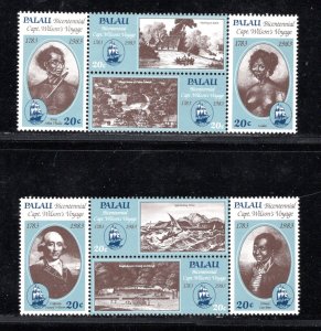 PALAU SC# 33-40 VF/MNH