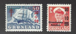 Greenland SCV B1-B2 MNH VF SCV$11.50...Popular Country!