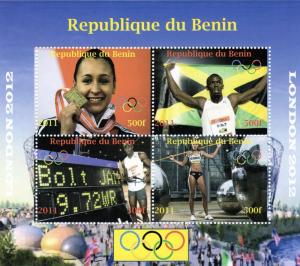 Benin 2011 London Olympics 2012 Shlt (4) Perf.MNH VF 