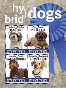 Micronesia 2012 - Pets Hybrid Dogs - Sheet of 4 Stamps - Scott #973 - MNH