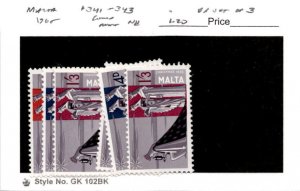 Malta, Postage Stamp, #341-343 (2 Sets) Mint NH, 1965 Christmas (AB)