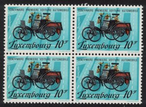 Luxembourg Benz 'Velo' Centenary of Automobile Block of 4 1985 MNH SG#1155