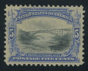 USA 297 - 5 cent Pan American - VF app Mint hinged (thin spots)