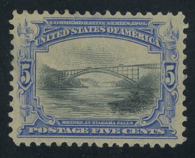 USA 297 - 5 cent Pan American - VF app Mint hinged (thin spots)