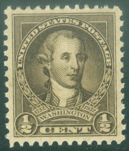 EDW1949SELL : USA 1932 Scott #704 Superb Mint NH. A Gem with Graded 98 PSAG Cert