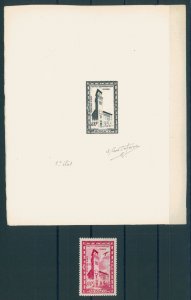 MONACO, LUXURY PROOF 100 F AIRPOST OCEANOGRAPHIC INSTITUE 1949, signed by artist