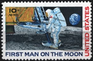 SC#C76 10¢ Moon Landing Issue Single (1969) Used