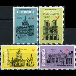 DOMINICA 1979 - Scott# 654-7 Cathedrals Set of 4 NH