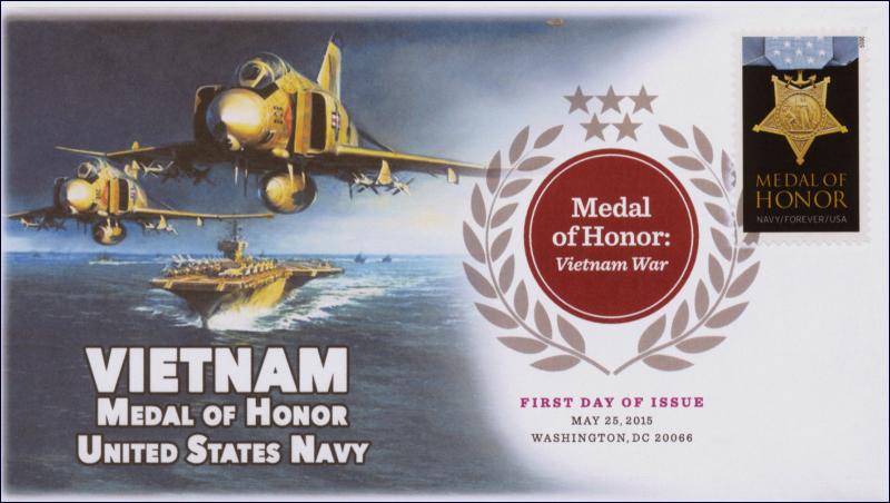 2015, Medal of Honor, Vietnam, Navy, DCP, FDC, 15-130