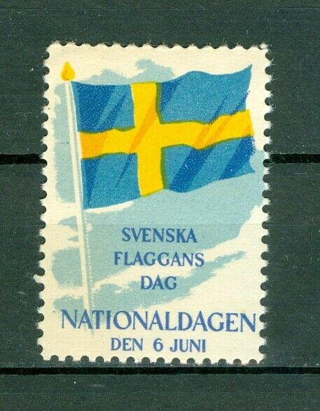 Sweden Poster Stamp Mnh.1952. National Day June 6. Swedish Flag.