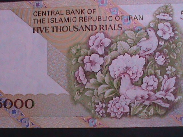 ​IRAN- BANK OF MARKAZI IRAN-5000 RIALS UN CIRCULATED BANK NOTE XF HARD TO FIND