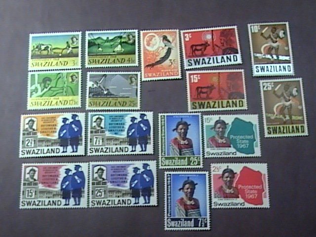 SWAZILAND # 126-142-MINT/HINGED----17 STAMP RUN------1967-68