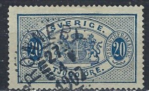 Sweden O20 Used 1891 issue (ak2793)