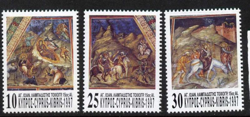 Cyprus 910-2 MNH Christmas, Art, Frecoses