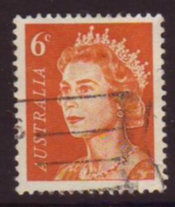 Australia 1970 Sc#401A, SG#387a 6c Orange Queen Elizabeth...