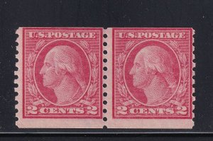 454 Pair F-VF OG mint never hinged nice color cv $ 360 ! see pic !