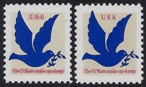 2877b Double Impression of Red Error / EFO G Makeup Rate Cat $175 Mint NH