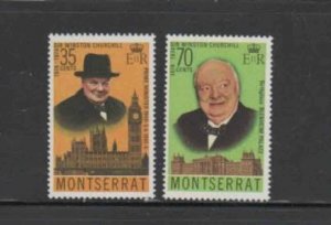 MONTSERRAT # 312-313 1974 SIR WINSTON CHURCHILL12-313 MINT VF NH O.G