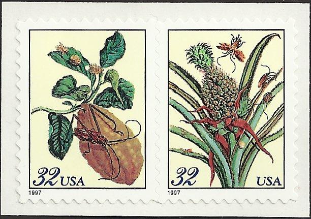 # 3126-3127 MINT NEVER HINGED MERIAN BOTANICAL PRINTS