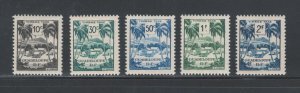 Guadeloupe 1947 Postage Due Scott # J38 - J42 MH (Short Set)