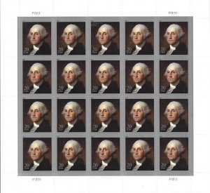 US 4504 -  MNH Pane of 20 - 20¢ stamps. Washington.  SCV $8.00  FREE SHIPPING