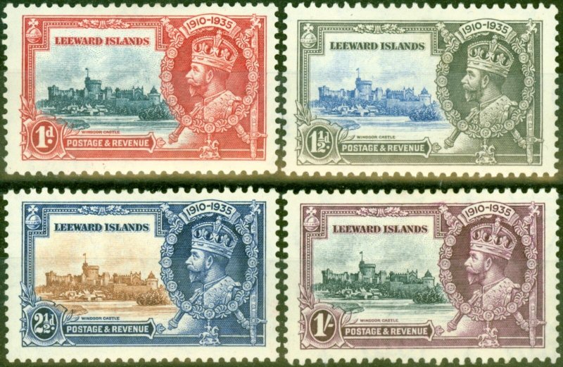 Leeward Islands 1935 Jubilee Set of 4 SG88-91 Fine Mtd Mint