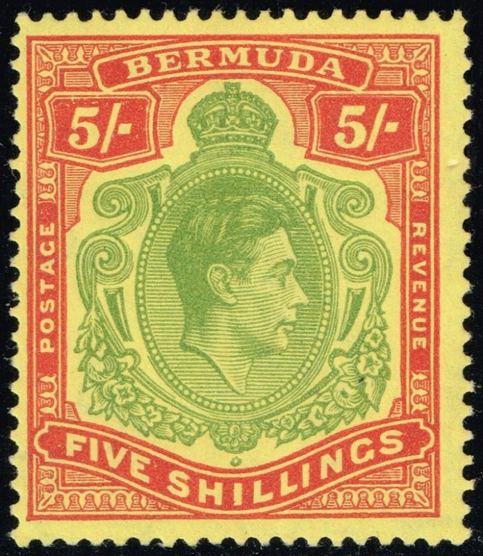 Bermuda #125 King George VI; Unused (2Stars)