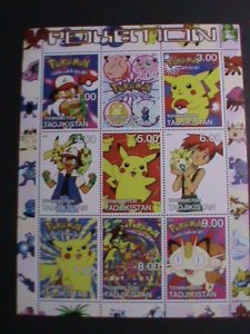 TAJIKISTAN-POKEMON-MNH SHEET VF WE SHIP TO WORLD WIDE.-WE COMBINED SHIPPING