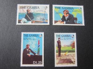 Gambia 1988 Sc 63-6 John F Kennedy set MNH