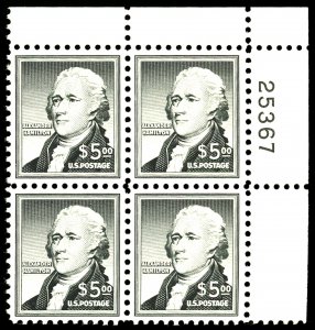 U.S. #1053 MINT PL# BLOCK OF 4 OG NH