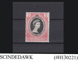 GRENADA - 1953  QEII CORONATION - 1V - MINT NH