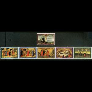 ANGUILLA 1977 - Scott# 291-6 Easter-Paintings Set of 6 NH