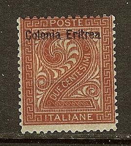 Eritrea, Scott #2, Overprinted 2c Issue, MH