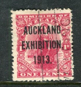NEW ZEALAND; 1913 early AUCKLAND EXHIBITION Optd issue fine used value