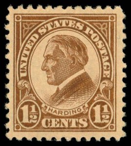 US Sc 553 VF/Mint NO GUM - 1925 1½¢ Harding