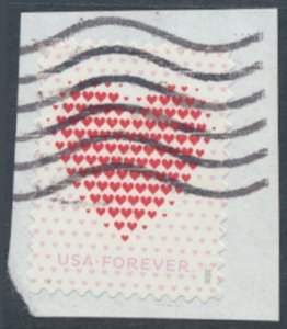 USA Sc# 5431  Used SA on piece Heart Love 2020  see details  / scan