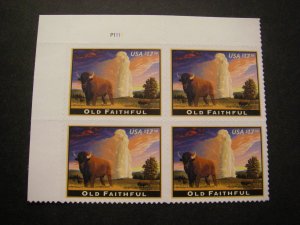 Scott 4379, $17.50 Old Faithful, PB4 #P1111 UL, MNH Express Mail Beauty