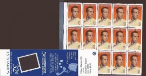 US Stamp - 1996 32c Humphrey Bogart - 15 Stamp Makeshift Vending Booklet #B267