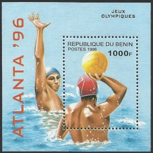 Benin 1996 MNH Stamps Souvenir Sheet Scott 835 Sport Olympic Games Water Polo