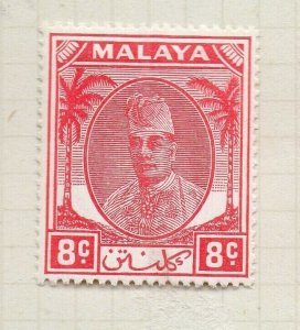 Malaya Kelantan 1949 Sultan Issue Fine Mint Hinged 8c. NW-197169