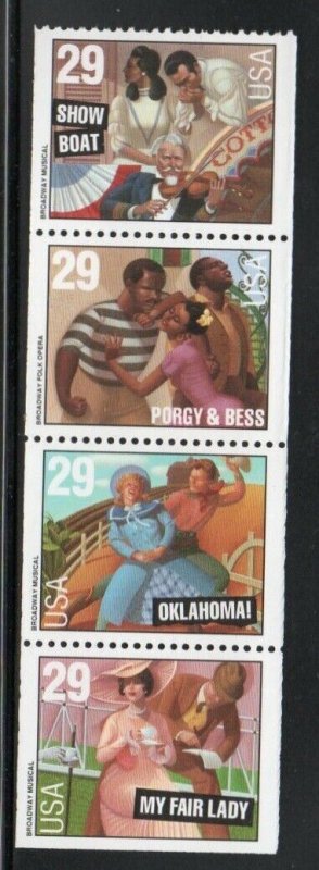 ALLY'S STAMPS Scott #2770a 29c Broadway Music B/P [4] MNH F/VF [BP-33b]