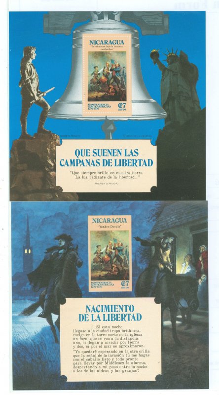 Nicaragua #C879A-B  Souvenir Sheet