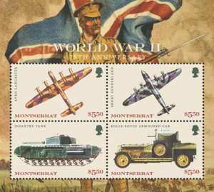 Montserrat 2018 - World War II, 75 Years - Sheet of 4 stamps - Scott 1412 - MNH