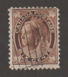 Canada - Scott# - 71 - Queen Victoria - Maple leaf issue