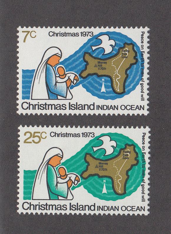 Christmas Island Scott #59-60 MH