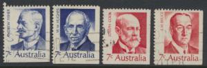 SG 505-508  Fine Used  Famous Australians  4th Series - bottom right imperf m...