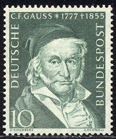 GERMANY 40% of CAT SALE - #725 Mint NH - 1955 10pf Gauss