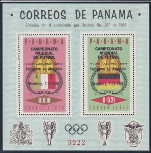 Panama # 470Ef, World Cup Soccer Souvenir Sheet Overprinted, perf, NH, 1/2 Cat.